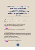   LETRS Unit 1 Assessment Questions &vert;   Multi Choice Version &lpar;Latest  2025&sol;2026 Update&rpar;  Comprehensive Exam Questions and Answers &vert; Certified Solutions &vert; 100 &percnt; Correct&period;       