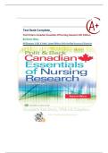 Test Bank Complete&lowbar; Polit & Beck Canadian Essentials Of Nursing Research 4th Edition&comma; By Kevin Woo&vert; All Chapters 1-18&vert; 4 Units&vert; Latest Edition With Verified Answers&vert; Grade A&plus;