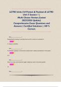   LETRS Units 5-8 Pretest & Posttest & LETRS Unit 5 Session 1 &vert;   Multi Choice Version &lpar;Latest  2025&sol;2026 Update&rpar; Comprehensive Exam Questions and Answers &vert; Certified Solutions &vert; 100 &percnt; Correct&period;       