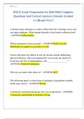 SOCE Exam Preparation for 2025&sol;2026 Complete   Questions And Correct Answers &vert;Already Graded  A&plus;&vert;&vert;Brand New&excl;&excl; 