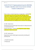 SAGE INTACCT Implementation Exam for 2025&sol;2026  Complete  Questions And Correct Answers &vert;Already  Graded A&plus;&vert;&vert;Brand New&excl;&excl; 