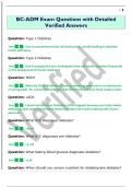 BC-ADM Exam Questions with Detailed  Verified Answers