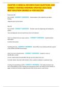 CHAPTER 3 MEDICAL RECORDS EXAM QUESTIONS AND CORRECT VERIFIED ANSWERS UPDATED 2025&sol;2026 BEST SOLUTION GRADED A&plus; FOR SUCCESS