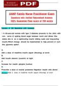AANP Family Nurse Practitioner Exam Questions with Verified Rationalized Answers 100&percnt; Guarantee Pass score of 700 points