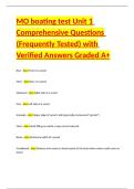 MO boating test Unit 1 Comprehensive Questions &lpar;Frequently Tested&rpar; with Verified Answers Graded A&plus;