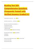 Boating Test &lpar;60&plus; Comprehensive Questions &lpar;Frequently Tested&rpar; with Verified Answers Graded A&plus;&rpar;