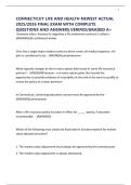 CONNECTICUT LIFE AND HEALTH NEWEST ACTUAL 2025&sol;2026 FINAL EXAM WITH COMPLETE QUESTIONS AND ANSWERS&period;VERIFED&sol;GRADED A&plus;