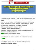 Certified Revenue Cycle Representative Exam Questions and Verified Answers 100&percnt; Guarantee Pass
