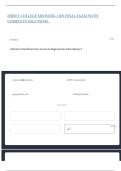 Jersey College &ndash; MedSurg 1 RN &ndash; Final Exam with Complete Solutions