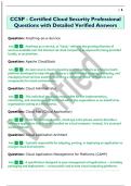 CCSP - Certified Cloud Security Professional  Questions with Detailed Verified Answers 