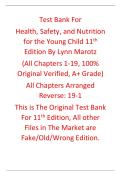 Test Bank Health&comma; Safety&comma; and Nutrition for the Young Child 11th Edition By  Lynn Marotz