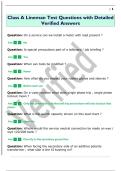 Class A Lineman Test Questions with Detailed  Verified Answers