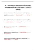 NYS BEFO Exam Newest Exam &vert; Complete Questions and Correct Answers &vert; Updated Version