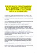  FNP 590 HEALTH PROMOTION FINAL EXAM QUESTIONS AND ANSWERS WITH REAL CORRECT SOLUTIONS LATEST TOP SCORE 2025