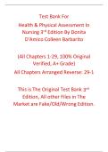 Test Bank Health & Physical Assessment In Nursing 3rd Edition By Donita D'Amico Colleen Barbarito