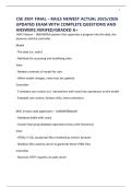 CSE 3901 FINAL &ndash; RAILS NEWEST ACTUAL 2025&sol;2026 UPDATED EXAM WITH COMPLETE QUESTIONS AND ANSWERS&period;VERIFED&sol;GRADED A&plus;