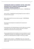 COUNSELOR EXAM 235 NEWEST ACTUAL 2025&sol;2026 UPDATED WITH COMPLETE QUESTIONS AND ANSWERS&period;VERIFED&sol;GRADED A&plus;