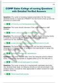COMP Galen College of nursing Questions  with Detailed Verified Answers 