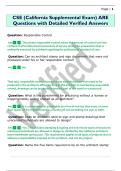 CSE &lpar;California Supplemental Exam&rpar; ARE  Questions with Detailed Verified Answers 