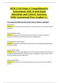 HCM 2110 Exam 2 Comprehensive Assessment with Actual Exam Questions and Correct Answers&comma; 100&percnt; Guaranteed Pass Graded A&plus;&period;