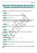Electronics ETA Certification Practice Exam  Questions with Detailed Verified Answers