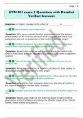 EVR1001 exam 2 Questions with Detailed  Verified Answers