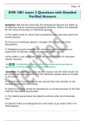 EVR 1001 exam 3 Questions with Detailed  Verified Answers 