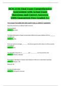 HCM 2110 Final Exam Comprehensive Assessment with Actual Exam Questions and Correct Answers&comma; 100&percnt; Guaranteed Pass Graded A&plus;&period;