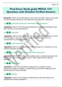 Final Exam Study guide MDCA 1321  Questions with Detailed Verified Answers 