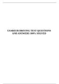   USAREUR DRIVING TEST QUESTIONS AND ANSWERS 100&percnt; SOLVED