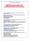 GMS 6552 Exam 2 Exam with complete solutions latest version