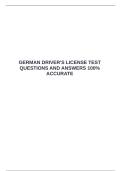   GERMAN DRIVER'S LICENSE TEST QUESTIONS AND ANSWERS 100&percnt; ACCURATE &emsp;