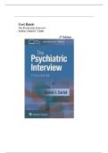 Test Bank For The Psychiatric Interview 5th Edition&lpar; Daniel J&period; Carlat &comma; 2025&rpar; All Chapters 1-34&vert; Newest Edition
