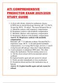 ATI COMPREHENSIVE  PREDICTOR EXAM 2025&sol;2026  STUDY GUIDE