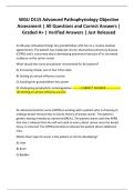 WGU D115 Advanced Pathophysiology Objective Assessment &vert; All Questions and Correct Answers &vert; Graded A&plus; &vert; Verified Answers &vert; Just Released