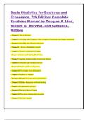 Basic Statistics for Business and  Economics&comma; 7th Edition&colon; Complete  Solutions Manual by Douglas A&period; Lind&comma;  William G&period; Marchal&comma; and Samuel A&period;  Wathen 