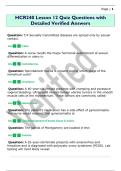 HCR240 Lesson 12 Quiz Questions with  Detailed Verified Answers 
