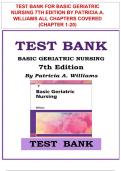  TEST BANK  FOR BASIC GERIATRIC NURSING&comma; 7TH EDITION BY PATRICIA A&period; WILLIAMS 9780323554558