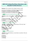 HIM 432 Coding Final Exam Questions with  Detailed Verified Answers