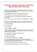 ATI Engage Fundamentals Elimination Posttest Exam Questions And Answers 100&percnt; Solved 