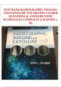 Test Bank For Radiographic Imaging and Exposure 6th Edition by Terri L&period; Fauber Questions & Answers &lpar;Chapter 1-10&rpar; 