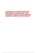 Tanner Bailey Pain Management Shadow Health Focused Exam - Actual 