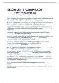   CLEAN CERTIFICATION EXAM  REVIEW&lpar;2025&sol;2026&rpar;