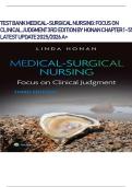 TEST BANK MEDICAL-SURGICAL NURSING&colon; FOCUS ON CLINICAL JUDGMENT 3RD EDITION BY HONAN CHAPTER 1-55 LATEST UPDATE 2025&sol;2026 A&plus;