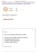 Prophecy Assessments - Core Mandatory Part I &vert; Nursing Relias &vert; Actual Questions and Answers &vert; 2025-2026 Updates &vert; 100&percnt; Verified&period;