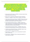 WGU D470 Transportation&comma; Logistics&comma; and  Distribution OBEJECTIVE ASSESSMENT ACTUAL  EXAM STUDY GUIDE 2025&sol;2026 QUESTIONS BANK  AND CORRECT DETAILED ANSWERS WITH  RATIONALES &vert;&vert; 100&percnt; GUARANTEED PASS  <RECENT VERSION> 