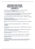 2025&sol;2026 CPSI EXAM  PRACTICE TEST &lpar;100&percnt;  CORRECT&rpar;