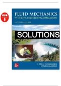 Solutions Manual for Fluid Mechanics with Civil Engineering Applications &ndash; 11th Edition by Finnemore & Franzini
