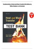 Fundamentals of Heat & Mass Transfer Solution Manual &ndash; 8th Edition by &lpar;Bergman&comma; 2021&rpar; &vert; All 14 Chapters Problems & Answers Covered