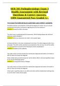 NUR 305 Pathophysiology Exam 3 Health Assessment with Revised Questions & Correct Answers&comma; 100&percnt; Guaranteed Pass Graded A&plus;&period;